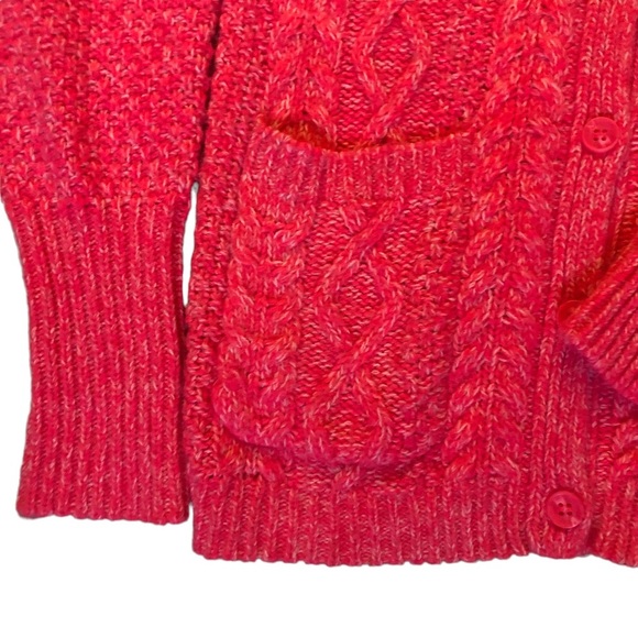 Aeropostale S Pink Cable Knit Cardigan Sweater - Picture 2 of 5